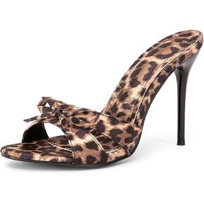 Women's Sexy Leopard Print Stiletto Heels Sandals leopard print- Elegant Party Dress High Heels for Weddings, Prom, Evening Events (Comfort Fit, 4 Inch Heel) in Saudi Arabia