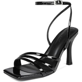 Strappy Heels Sandals for Women Dressy Square Open Toe 4" High Heels Ankle Strap Summer Sandals Wedding Party Evening Dress Shoes in Saudi Arabia