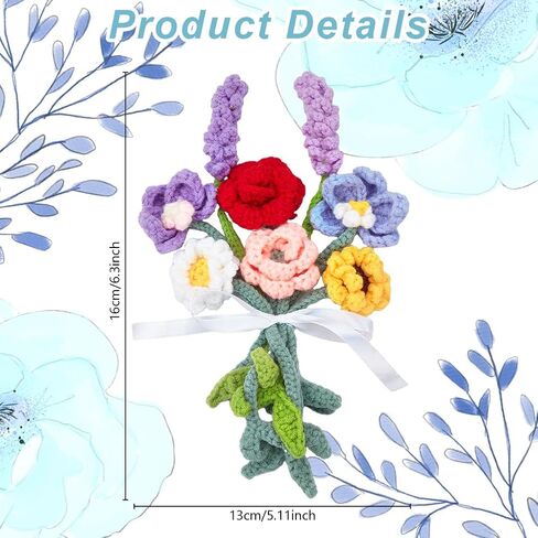 ORIGACH Valentine's Day Crochet Kit for Beginner Adults, 2 Set Starter Crochet Valentine's Day Love Gnome Kit with Step by Step Video Tutorial, Instruction, Yarn, Hook, Accessories in Kuwait