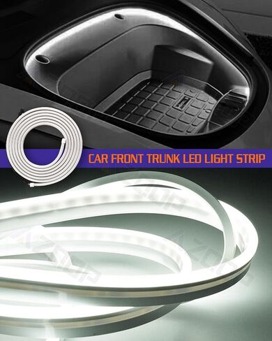 شريط LED LED Frunk متوافق مع 2018 2019 2020 Tesla Model 3 إكسسوارات الجذع الأمامية الإضاءة الداخلية المحيطة ، ضوء الشريط الأبيض in Kuwait