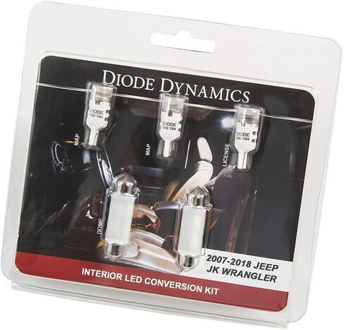 Diode Dynamics Cool White LED interior bulb pack compatible with Jeep Wrangler JK 2007-2018, Stage 2 in Kuwait
