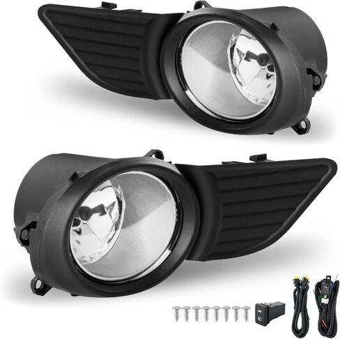 مصابيح أضواء الضباب بديل لعام 2011 2012 2013 2014 2015 2015 2017 Toyota Sienna (Not Fit SE Models) Light Light متوافق مع مفتاح H11 12V 55W ومسح الأسلاك Kit-Chrome in Kuwait