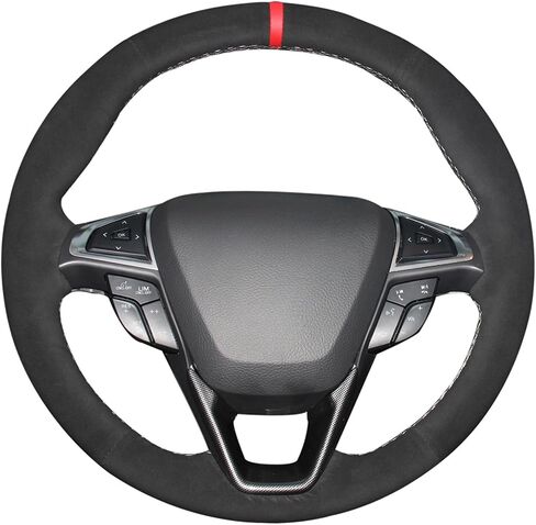Mewant Hand Stitch Car Teadering Wheel Cover Wrap for Ford Edge 2015-2024 / Fusion 2013-2020 Accessories Ford Ford in Kuwait