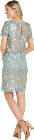 R & M Richards Short Beded Beaded Blouson W/Short Sleeves and equin exins in Saudi Arabia