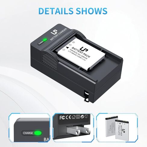 LP EN-EL10 Battery Charger, Charger Compatible with Nikon Coolpix S200, S203, S210, S220, S230, S3000, S4000, S500, S510, S5100, S520, S570 and More, Replacement Charger in Kuwait