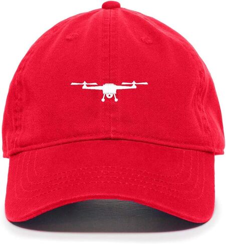 Tech Design Drone Symbol Baseball Cap Embroidered Cotton Adjustable Dad Hat in Kuwait