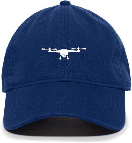 Tech Design Drone Symbol Baseball Cap Embroidered Cotton Adjustable Dad Hat in Kuwait