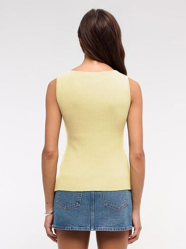 Baonmy Women Asymmetrical Button Down Tank Top Ribbed Summer Side-Button Sleeveless Boat Neck Slim Y2K Going Out Trendy Tops in Kuwait