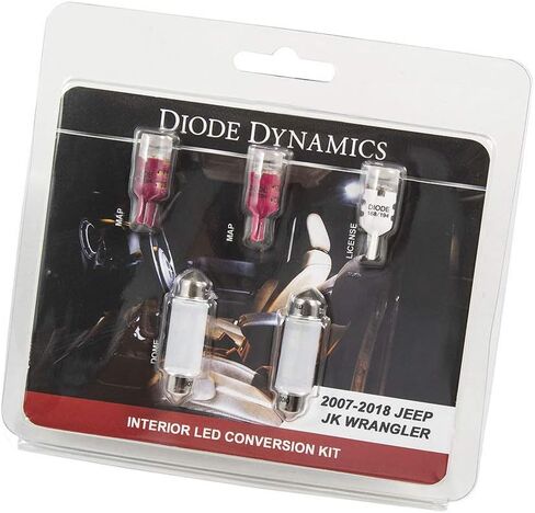 Diode Dynamics Cool White LED interior bulb pack compatible with Jeep Wrangler JK 2007-2018, Stage 2 in Kuwait