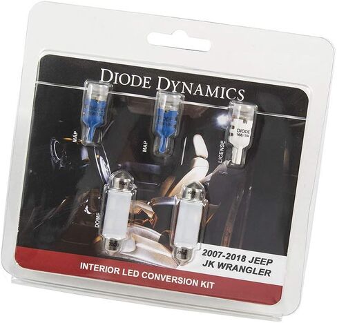 Diode Dynamics Cool White LED interior bulb pack compatible with Jeep Wrangler JK 2007-2018, Stage 2 in Kuwait