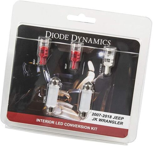 Diode Dynamics Cool White LED interior bulb pack compatible with Jeep Wrangler JK 2007-2018, Stage 2 in Kuwait