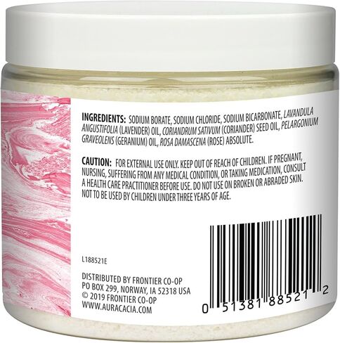 Aura Cacia Aromatherapy Mineral Bath, Comforting Geranium, 16 ounce jar in Saudi Arabia