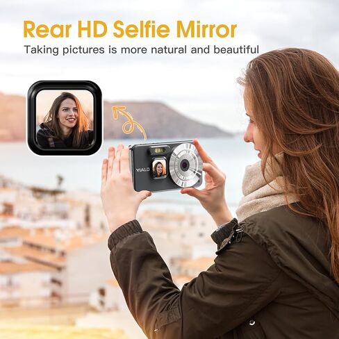كاميرا رقمية 4K للمراهقين ، كاميرا رقمية 64 ميجا بايت FHD للأطفال مع بطاقة SD 64 جيجابايت ، وكاميرات التكبير الرقمية 18x للتصوير الفوتوغرافي ، و Point ، وتصوير كاميرا الفيديو للأطفال ، والأبيض. in Kuwait