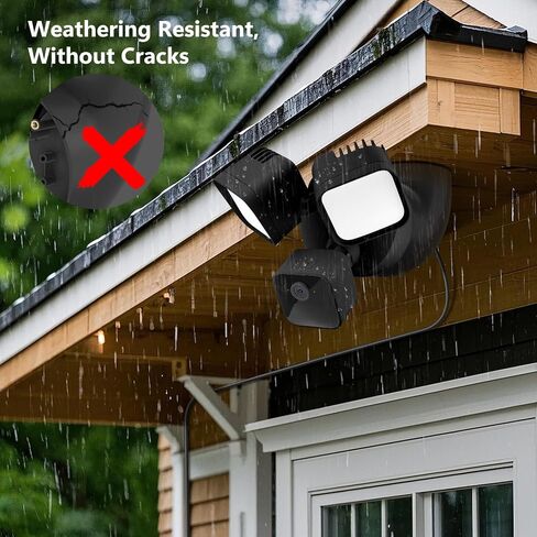 Eave Mount with Power Cable for Ring Floodlight Cam Wired Plus/Pro, Google Nest Cam,Blink,WYZE Floodlight Cam V2 with 20ft Charging Cable with Adapter,No Junction Box-(2in1 Plug in Mount and Cord Set) in Kuwait