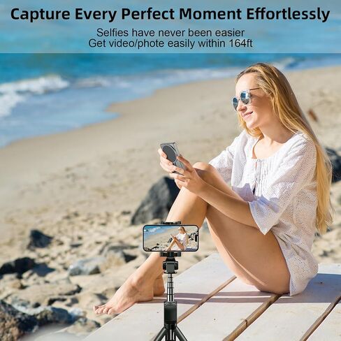 شاشة مراقبة Selfie Selfie Phone ، اتصال لاسلكي مغناطيسي مع التحكم عن بُعد ، التسجيل اللاسلكي 1080 بكسل ، الكاميرا الخلفية لدفق Selfie Vlog ، متوافق مع iPhone/Android (أبيض) in Kuwait