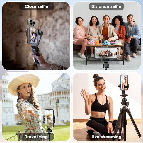 شاشة مراقبة Selfie Selfie Phone ، اتصال لاسلكي مغناطيسي مع التحكم عن بُعد ، التسجيل اللاسلكي 1080 بكسل ، الكاميرا الخلفية لدفق Selfie Vlog ، متوافق مع iPhone/Android (أبيض) in Kuwait