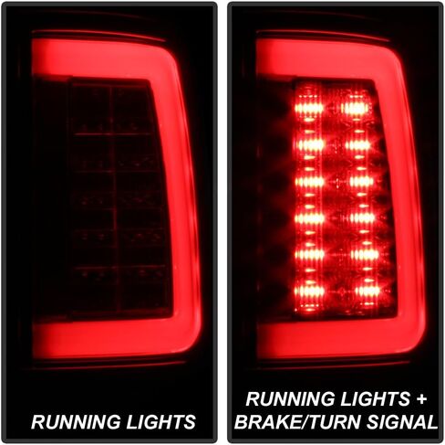 Acanii-لعام 2009-2018 Dodge Ram 1500 10-18 RAM 2500 3500 Truck Red Tube Tube Lights مصابيح الفرامل v2 اليسار+اليمين in Saudi Arabia