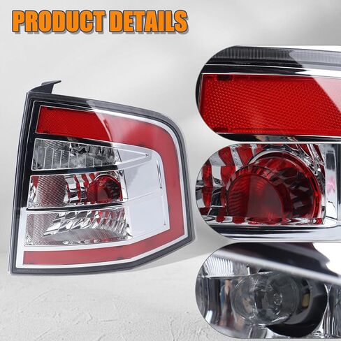 Halogen Tail Light W/Bulbs Assembly Compatible With 2007-2010 Ford Edge Tail Lamp Clear & Red Lens Right Passenger Side Replacement FO2801209 7T4Z13404B in Saudi Arabia