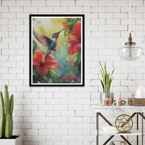 Wergund 5D DIY Diamond Art Bee, Diamond Art Kits for Adults Flower, Diamond Painting Full Drill Crystal Rhinestone Embroidery Cross Stitch Arts Craft Canvas Wall Decor Gift 14x14Inch/35x35 cm-18 in Saudi Arabia