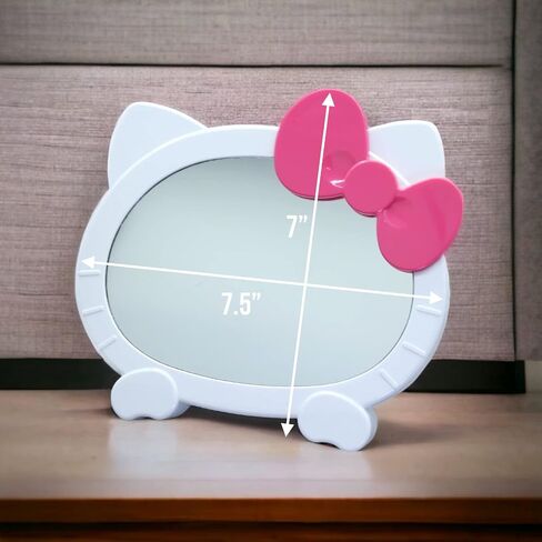 HandyCute® Hello Kitty Makeup Mirror ، هدية لها/نساء ، هدية صديقة ، مرآة الغرور ، مرآة مكتب ، Kitty Cat Shape-Kawaii ، هدية عيد ميلاد لعشاق Hello Kitty in Saudi Arabia