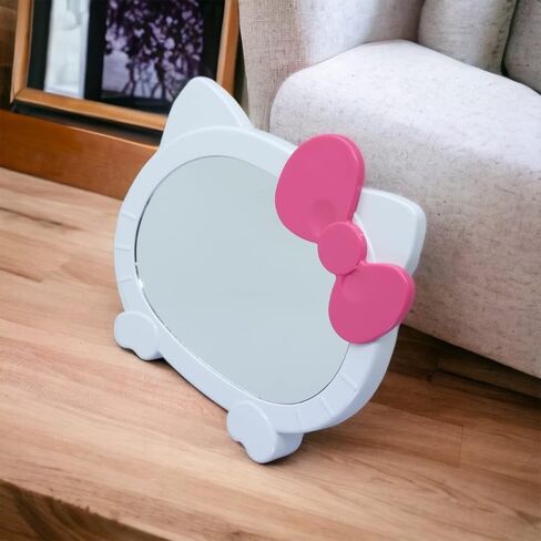 HandyCute® Hello Kitty Makeup Mirror ، هدية لها/نساء ، هدية صديقة ، مرآة الغرور ، مرآة مكتب ، Kitty Cat Shape-Kawaii ، هدية عيد ميلاد لعشاق Hello Kitty in Saudi Arabia