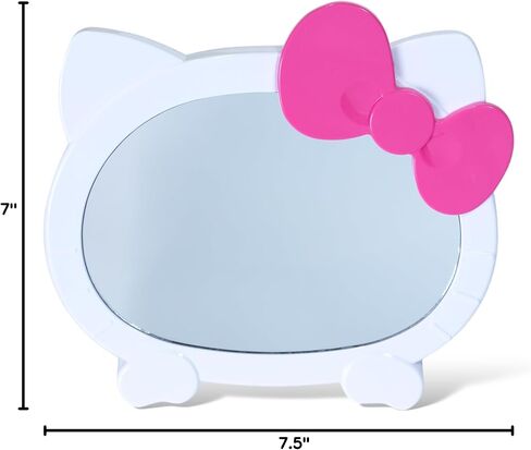 HandyCute® Hello Kitty Makeup Mirror ، هدية لها/نساء ، هدية صديقة ، مرآة الغرور ، مرآة مكتب ، Kitty Cat Shape-Kawaii ، هدية عيد ميلاد لعشاق Hello Kitty in Saudi Arabia