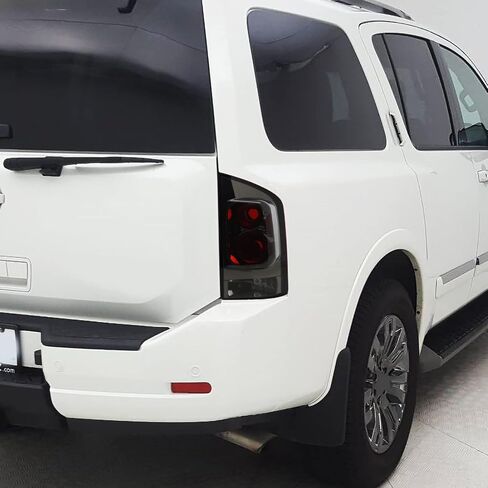 SPEC-D TUNING Chrome Housing Clear Lens Tail Lights Compatible with 2005-2015 Nissan Armada, Left + Right Pair Assembly in Saudi Arabia