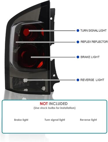 SPEC-D TUNING Chrome Housing Clear Lens Tail Lights Compatible with 2005-2015 Nissan Armada, Left + Right Pair Assembly in Saudi Arabia