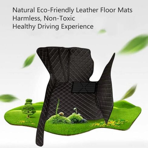 Custom All-Weather Protection Leather Car Floor Mats for Cars Sedan SUV Sports Car Waterproof Floor Mat (3D Black) in Saudi Arabia