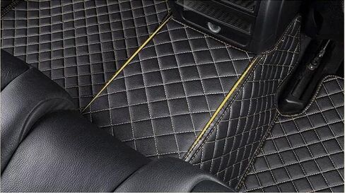 Custom All-Weather Protection Leather Car Floor Mats for Cars Sedan SUV Sports Car Waterproof Floor Mat (3D Black) in Saudi Arabia