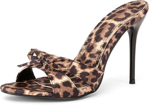 Women's Sexy Leopard Print Stiletto Heels Sandals leopard print- Elegant Party Dress High Heels for Weddings, Prom, Evening Events (Comfort Fit, 4 Inch Heel) in Saudi Arabia