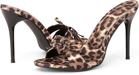 Women's Sexy Leopard Print Stiletto Heels Sandals leopard print- Elegant Party Dress High Heels for Weddings, Prom, Evening Events (Comfort Fit, 4 Inch Heel) in Saudi Arabia