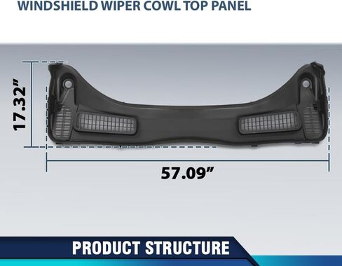 PIT66 الزجاج الأمامي ممسحة COWLAL TOP PANEL أسود متوافق مع Ford Escape 2013-2019 CJ5Z78022A68A ، CJ5Z-78022A68-A in Saudi Arabia