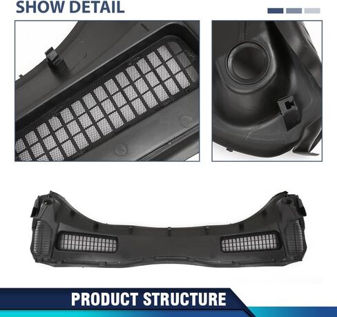 PIT66 الزجاج الأمامي ممسحة COWLAL TOP PANEL أسود متوافق مع Ford Escape 2013-2019 CJ5Z78022A68A ، CJ5Z-78022A68-A in Saudi Arabia