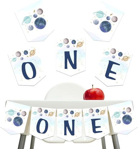 Outer Space 1st Birthday Highchair Banner, First Trip Around The Sun Sweet Pink Planet Birthday Highchair Garland Decorations for Girl’s One Year Old Party Supplies in Saudi Arabia