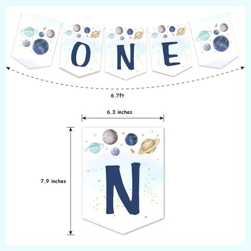 Outer Space 1st Birthday Highchair Banner, First Trip Around The Sun Sweet Pink Planet Birthday Highchair Garland Decorations for Girl’s One Year Old Party Supplies in Saudi Arabia