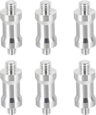PATIKIL Camera Spigot Screws Converter 1/4" Male to M8 Male, 3 Pack Tripod Screw Adapter Spigot Stud for Light Stand Hot Shoe Cold Shoe Adapter Ball Head Flash, Silver in Saudi Arabia