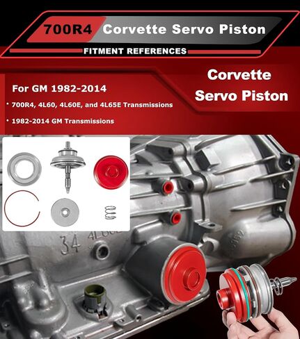 مجموعة مكبس Corvette ذات الأداء العالي مع الغطاء والخاتم المفاجئ متوافق مع GM 1982-2014 Corvette 700R4 4L60E 4L65E 4L70E. in Saudi Arabia