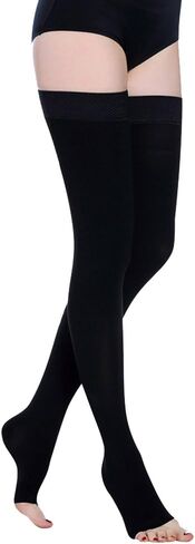 Thigh High Compression Socks, Firm Support 20-30 mmHg Gradient Compression Stockings with Silicone Band. Treatment for Runnin in Saudi Arabia