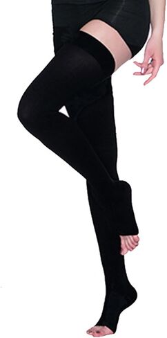 Thigh High Compression Socks, Firm Support 20-30 mmHg Gradient Compression Stockings with Silicone Band. Treatment for Runnin in Saudi Arabia