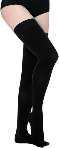 Thigh High Compression Socks, Firm Support 20-30 mmHg Gradient Compression Stockings with Silicone Band. Treatment for Runnin in Saudi Arabia