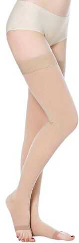 Thigh High Compression Socks, Firm Support 20-30 mmHg Gradient Compression Stockings with Silicone Band. Treatment for Runnin in Saudi Arabia