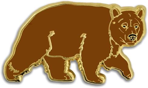 Pinmart Brown Grizzly Bear Wild Animal Fatering Pin in Saudi Arabia