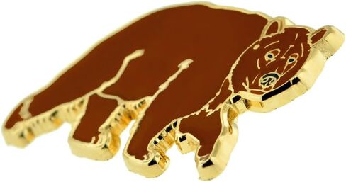 Pinmart Brown Grizzly Bear Wild Animal Fatering Pin in Saudi Arabia