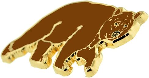 Pinmart Brown Grizzly Bear Wild Animal Fatering Pin in Saudi Arabia
