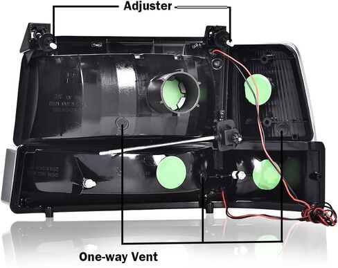 المصابيح الأمامية DRL LED متوافقة مع 1992-1996 FORD F150/BRONCO ، 1992-1997 F250/F350/FSUPRE DATION W/CORNER in Saudi Arabia