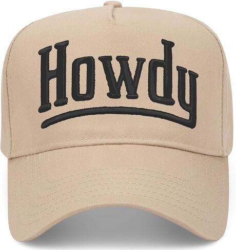 Howdy Bold Vintage Trucker Hat | Premium Snapback Baseball Hat for Men & Women in Saudi Arabia