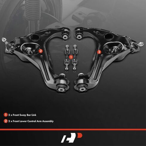 مجموعة التعليق الأمامية 4PCS A-Premium 4PC ، رابط Arm Arm & Sway Bar المنخفض ، متوافق مع Ford F-150 2009 2010 2011 2013 ، 4WD أو AWD Models in Saudi Arabia