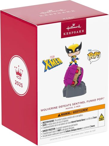 Hallmark Themsake Christmas Ornament 2025 ، Marvel X-Men Wolverine Freats Sentinel Funko Pop! مع الضوء ، الهدايا لعشاق مارفل in Saudi Arabia