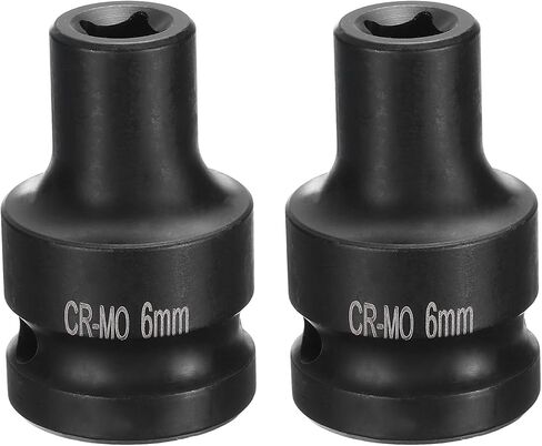 Harfington 2pcs 4 Point Square Socket 1/2 "Drive 12mm Metric Square Square Socket Cr-Mo Blacking Socket in Saudi Arabia